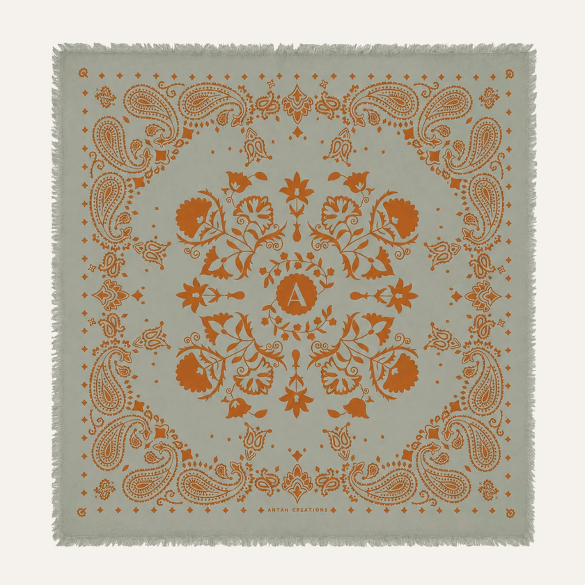 Grand foulard en laine Mordoré – 100 × 100 cm