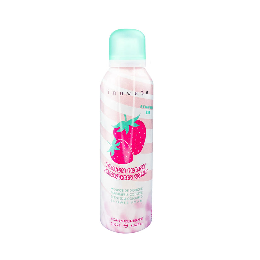 mousse de douche fraise