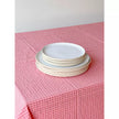 Nappe rose à carreau