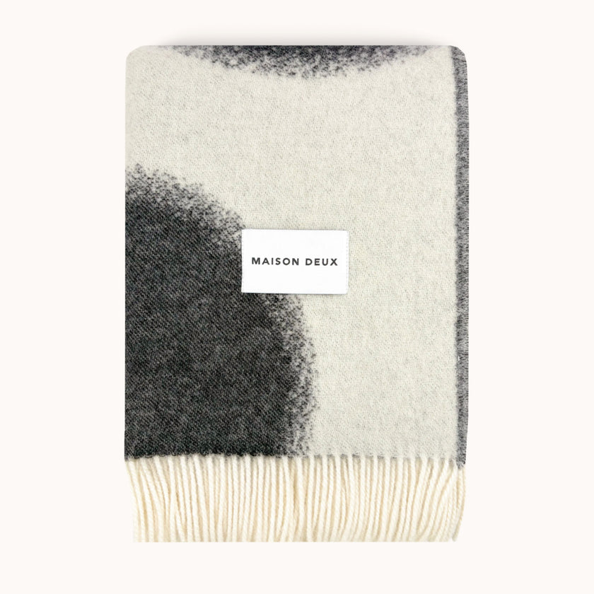 Plaid Polka Bold white/black - MAISON DEUX