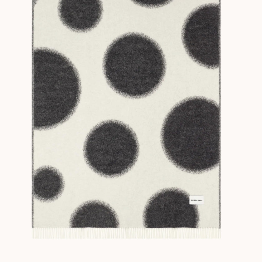 Plaid Polka Bold white/black - MAISON DEUX