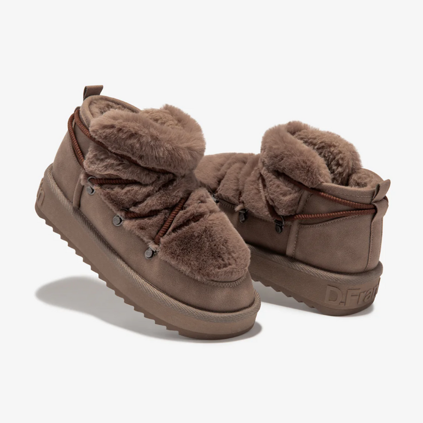 Boots fourrure marron