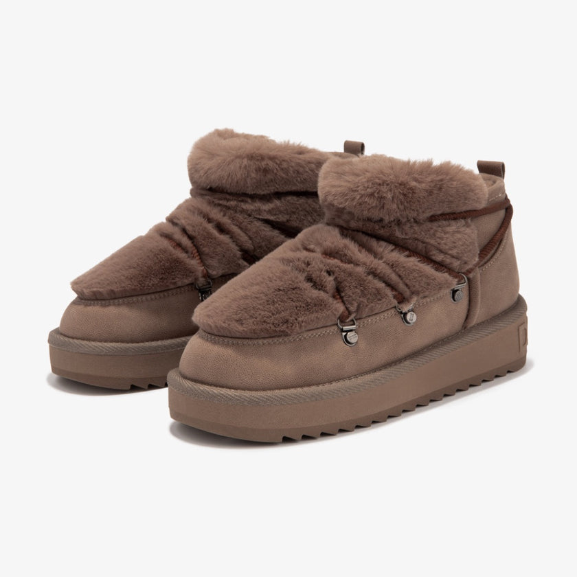 Boots fourrure marron