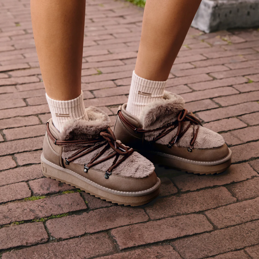 Boots fourrure marron