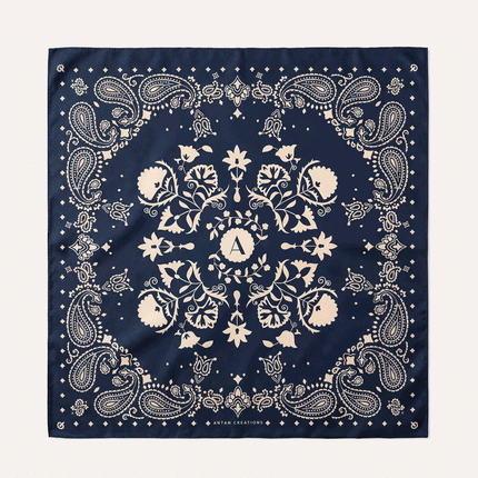 Bandana en soie Nuit – 70 × 70 cm