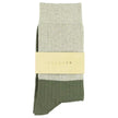 Chaussettes ESCUYER - LUREX BLOCK - GOLDEN CREAM / BURNT OLIVE