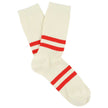 Chaussettes ESCUYER - stripes - ORANGE / ECRU