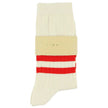 Chaussettes ESCUYER - stripes - ORANGE / ECRU