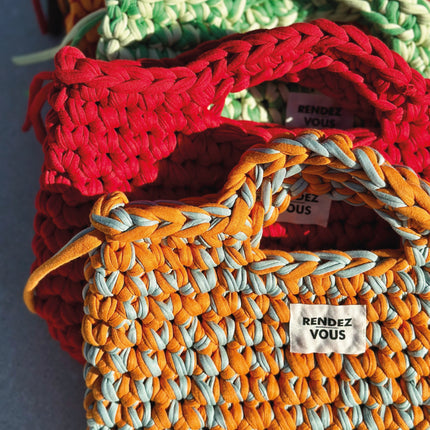MINI SAC RENDEZ-VOUS | ORANGE-BLEU CLAIR