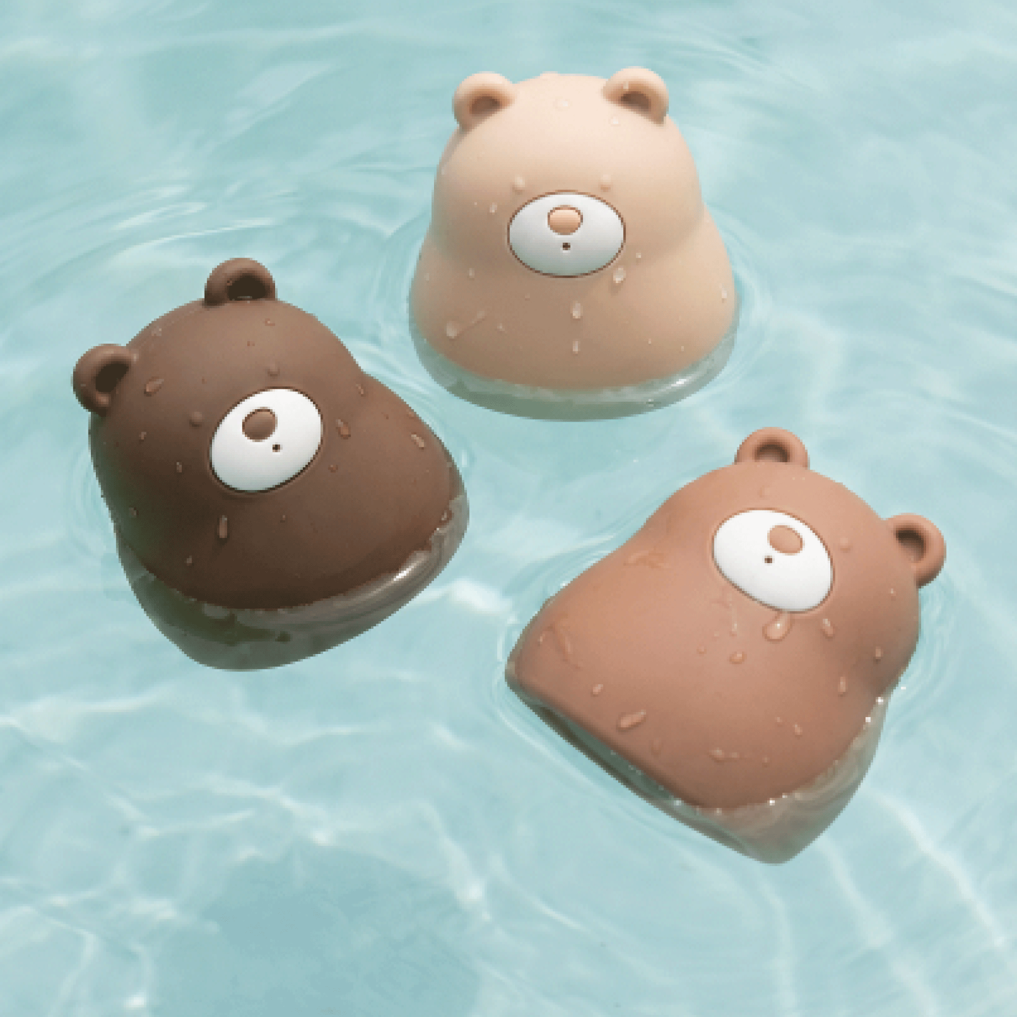 Trio d’oursons de bain en silicone