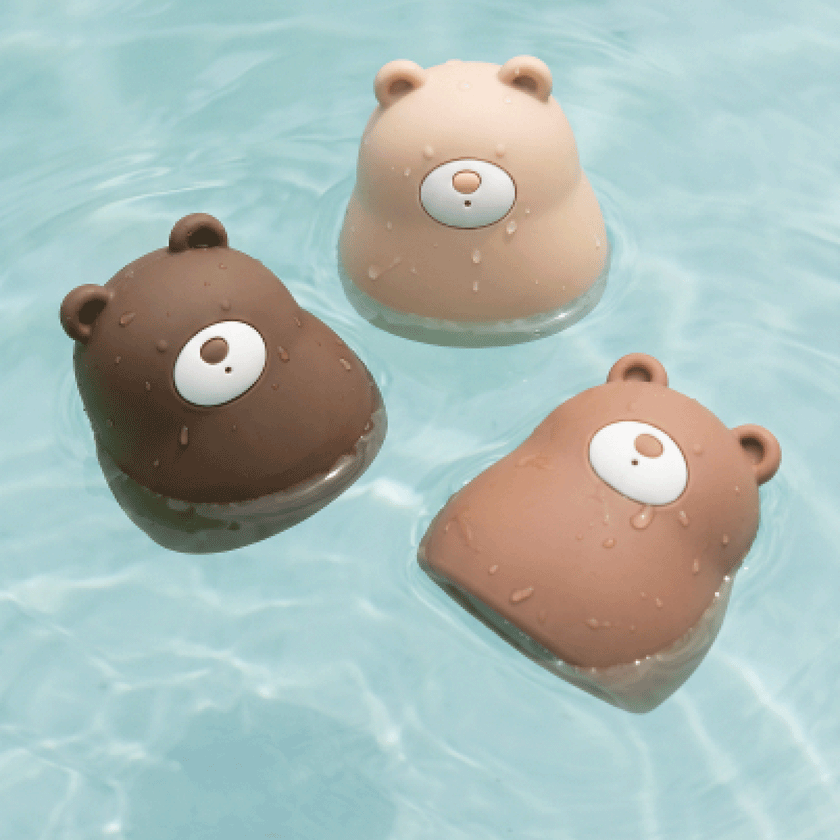 Trio d’oursons de bain en silicone