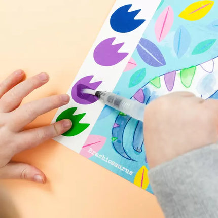 Paint picture tiger tribe dinosaurus