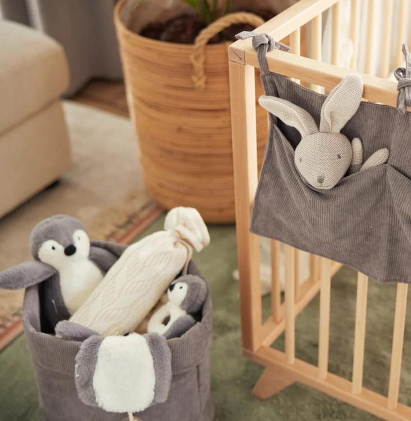 panier de rangement gris