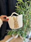 Panière en coton lapin doré