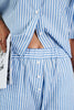 Short nanyblouses rayé bleu