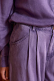 Pantalon large violet
