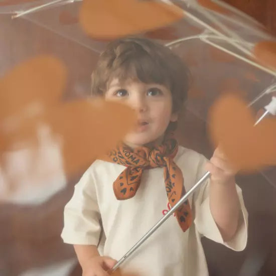 Parapluie Atelier Wagram coeur marron