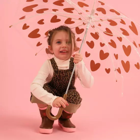 Parapluie Atelier Wagram coeur marron