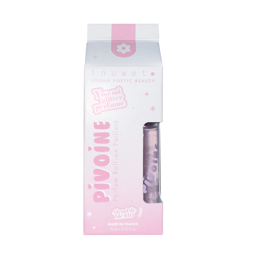 Parfum roll on pivoine pailletes 