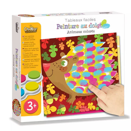 peinture aux doigts animaux colores