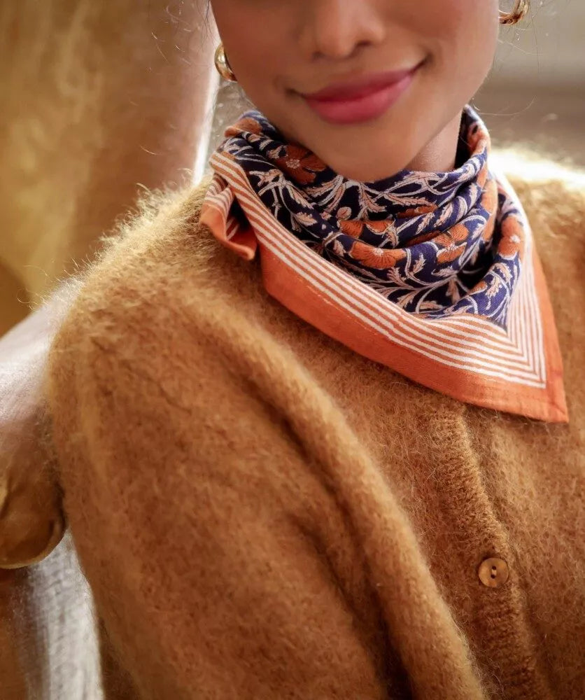 Petit foulard bellemme Pia Navy