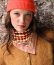 Petit foulard damier grenat bellemme