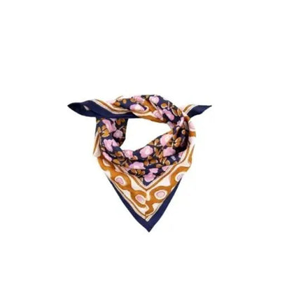 Petit foulard love explorer flower navy