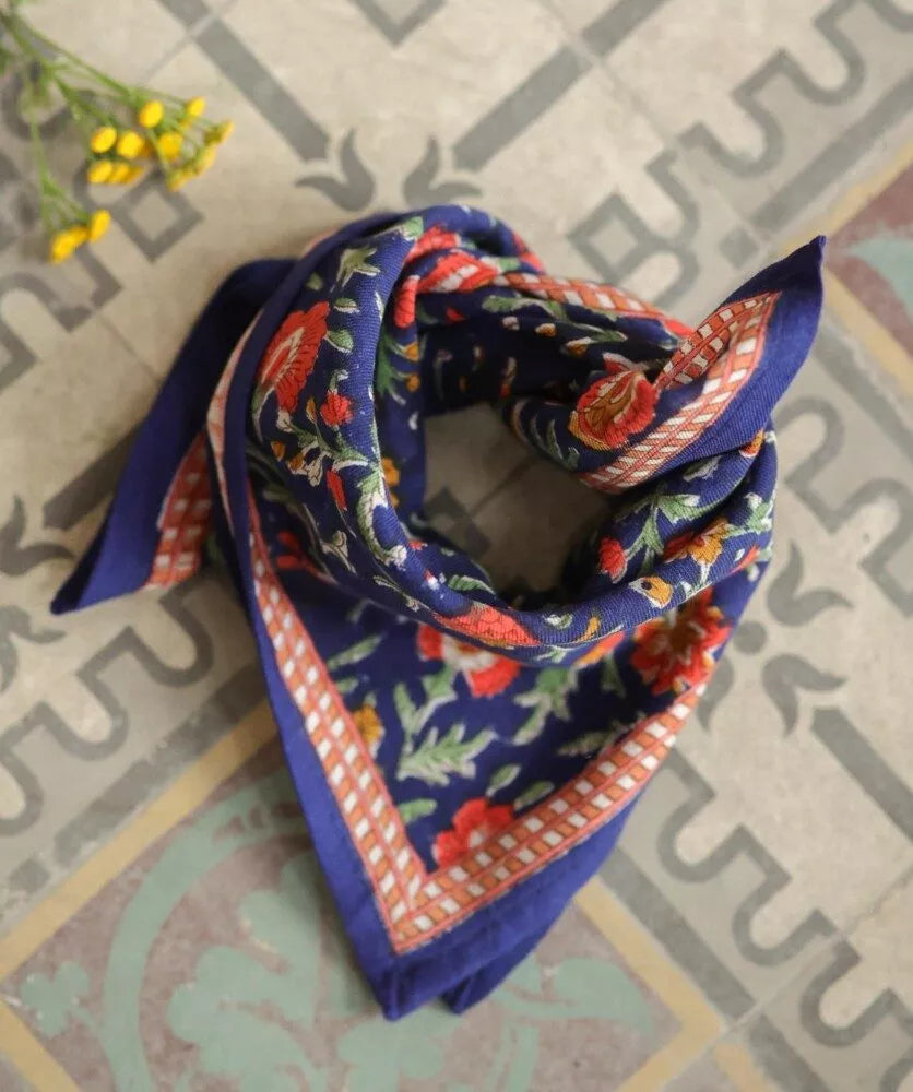 Petit foulard mina indigo bellemme