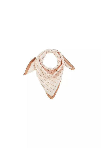 Petit foulard rayures crème Gabrielle