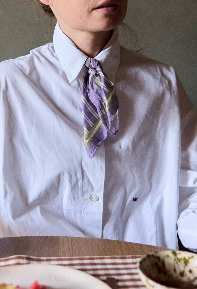 Petit foulard rayures violettes gabrielle