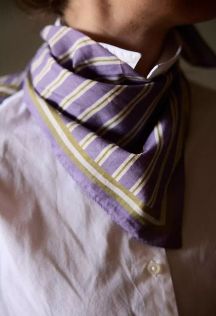Petit foulard rayures violettes gabrielle