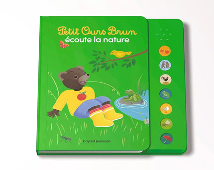 Livre petit ours brun écoute la nature
