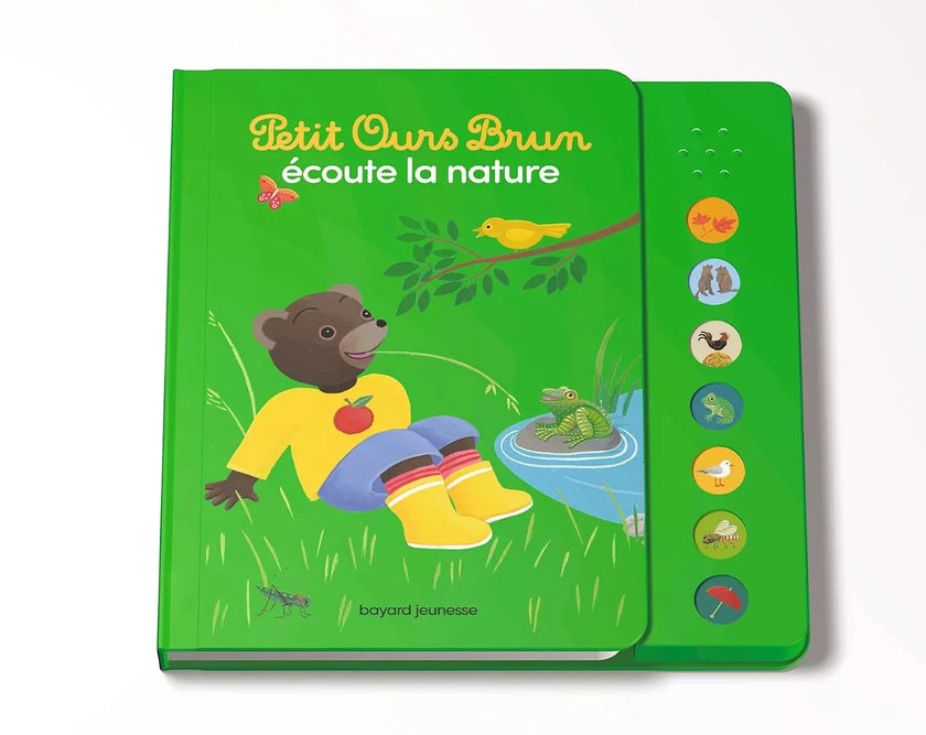 Livre petit ours brun écoute la nature