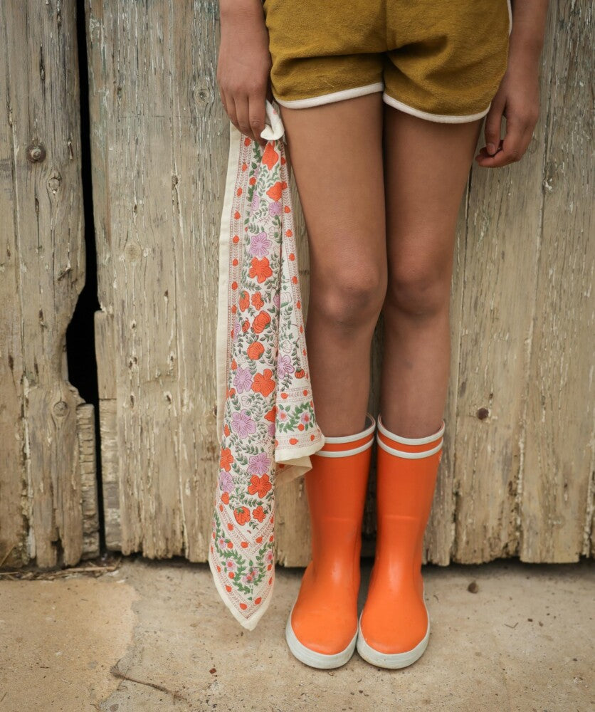 Petit foulard Ellis Clémentine motif fleurs