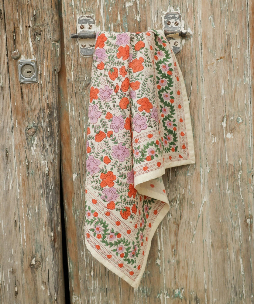 Petit foulard Ellis Clémentine motif fleurs