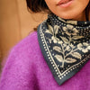 petit foulard hindi bandana encre