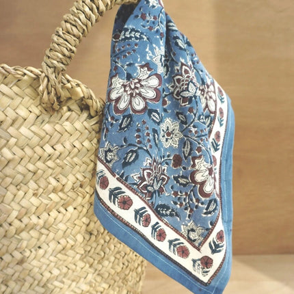 petit foulard manon bleu orage
