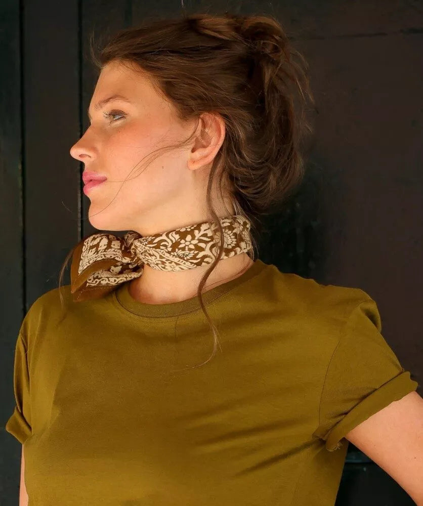 Petit foulard bronze
