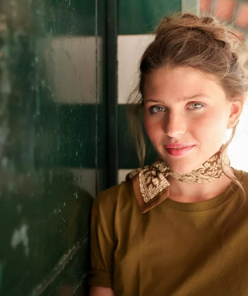 Petit foulard bronze