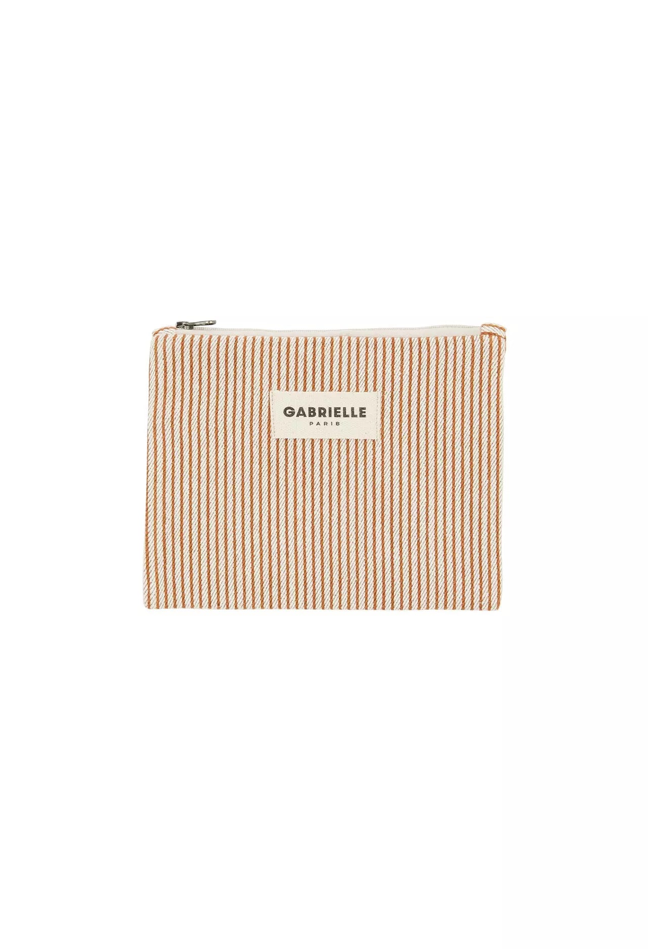 Petite pochette rayure argile gabrielle