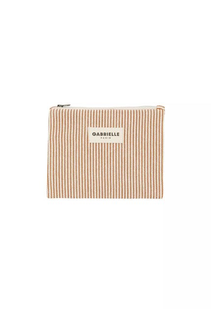 Petite pochette rayure argile gabrielle