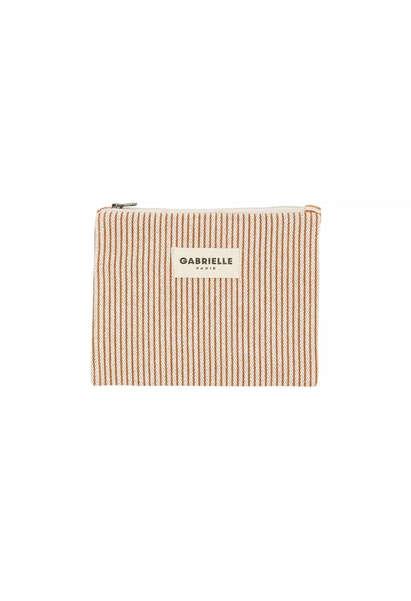 Petite pochette rayure argile gabrielle