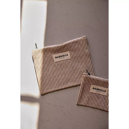 Petite pochette rayure argile gabrielle