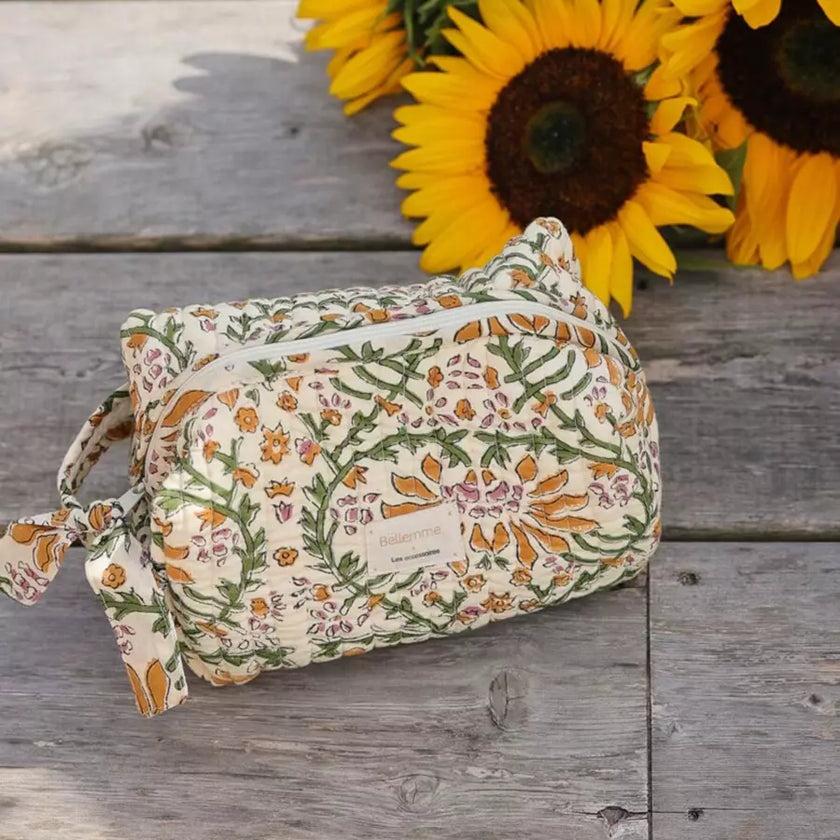 trousse de toilette fleurie 