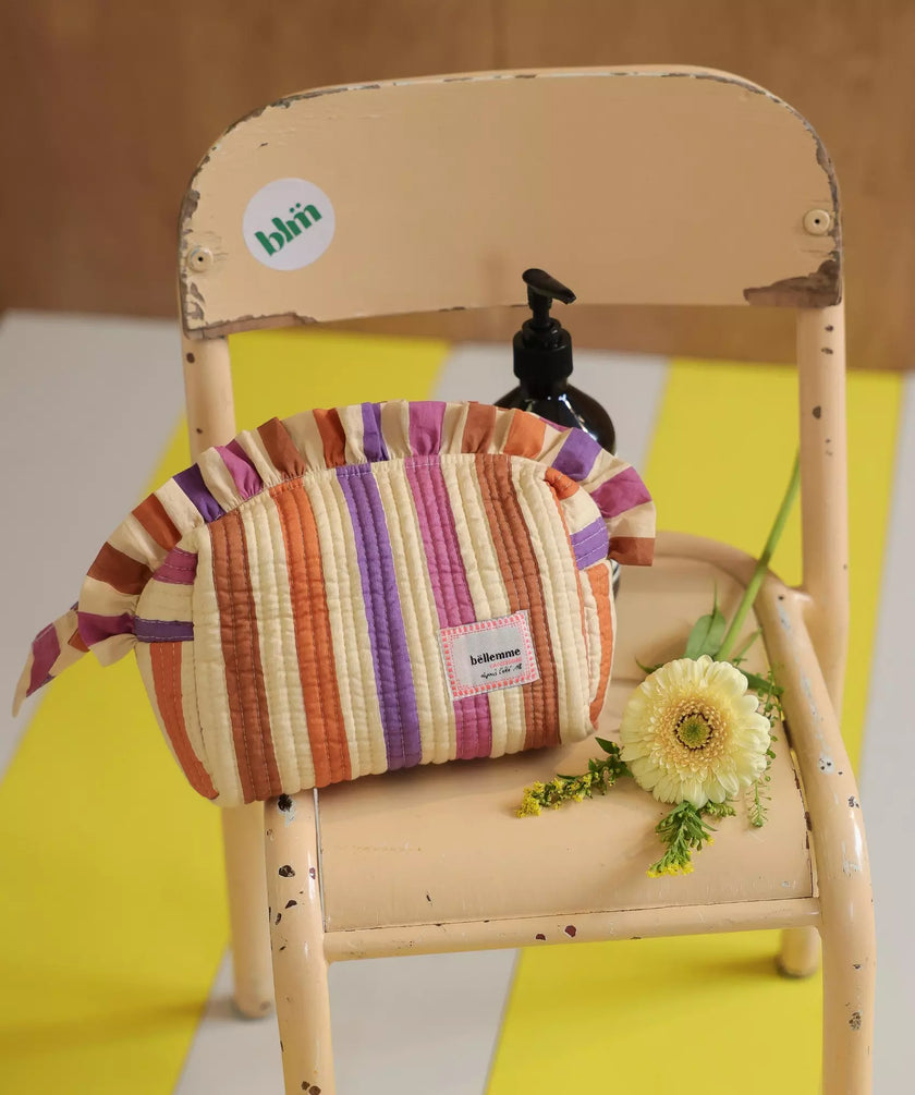 Petite trousse de toilette rayure multico Bellemme 