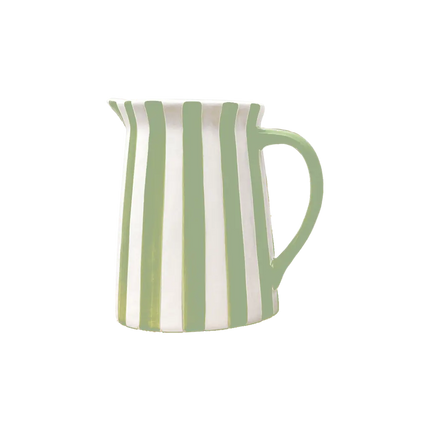 Pichet rayures matcha et blanc