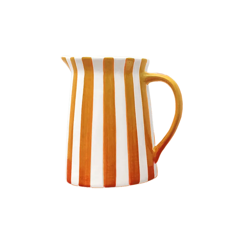 Pichet rayures orange et blanc