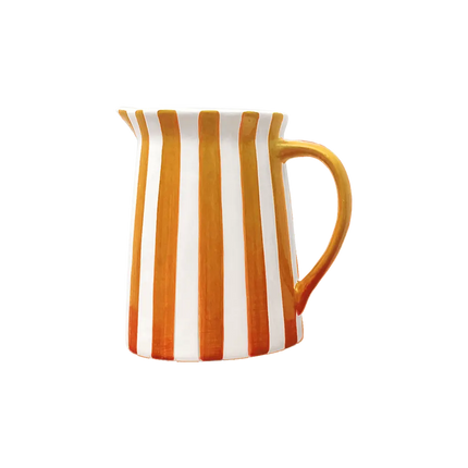 Pichet rayures orange et blanc