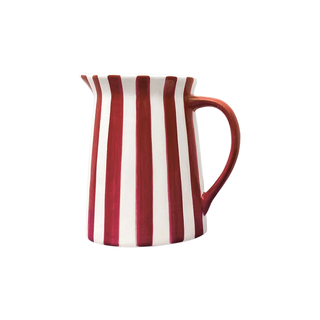 Pichet rayures rouge et blanc