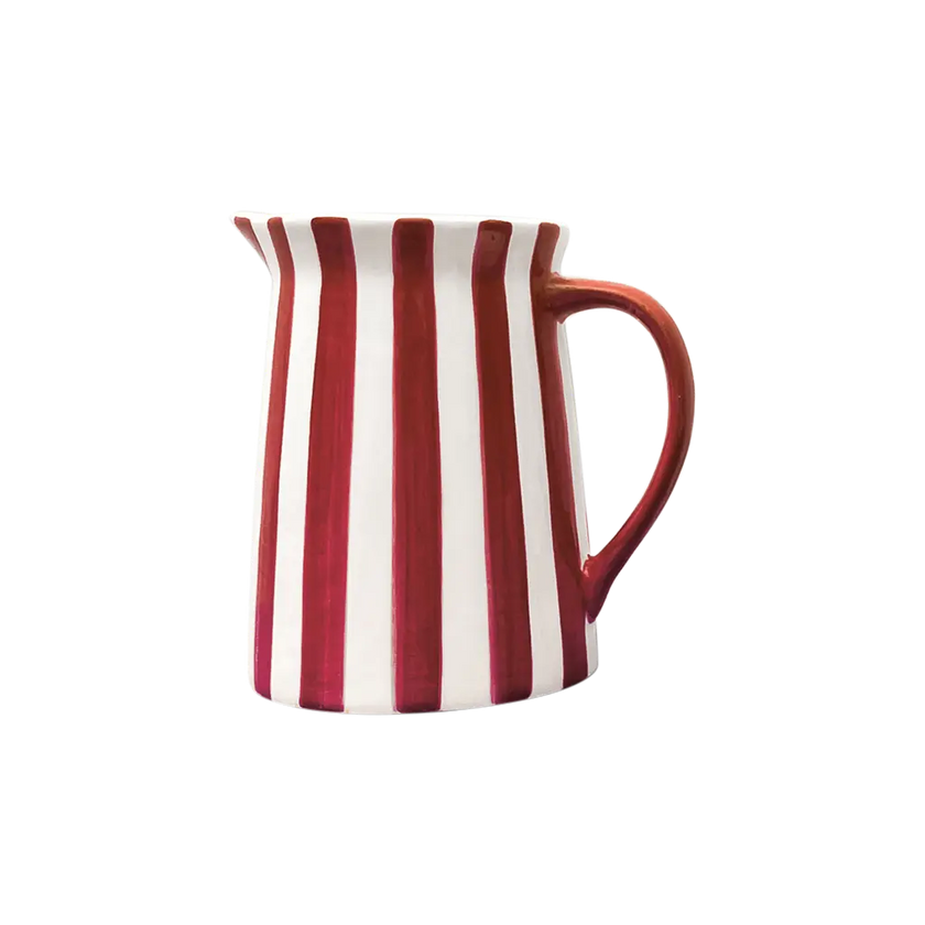 Pichet rayures rouge et blanc